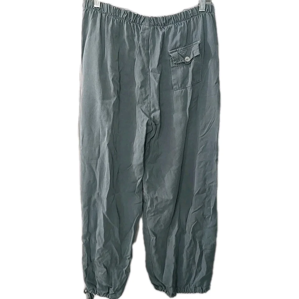 Bryn Walker Pants Womens Size‎ Small Green Blue Elastic Waist Casual Made USA